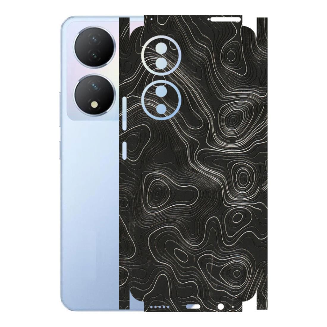 VIVO Y Series Phone Skins (All Models) - Abstract White Line Map - 3D Embossed Finish (L-269) Vivo Y100A
