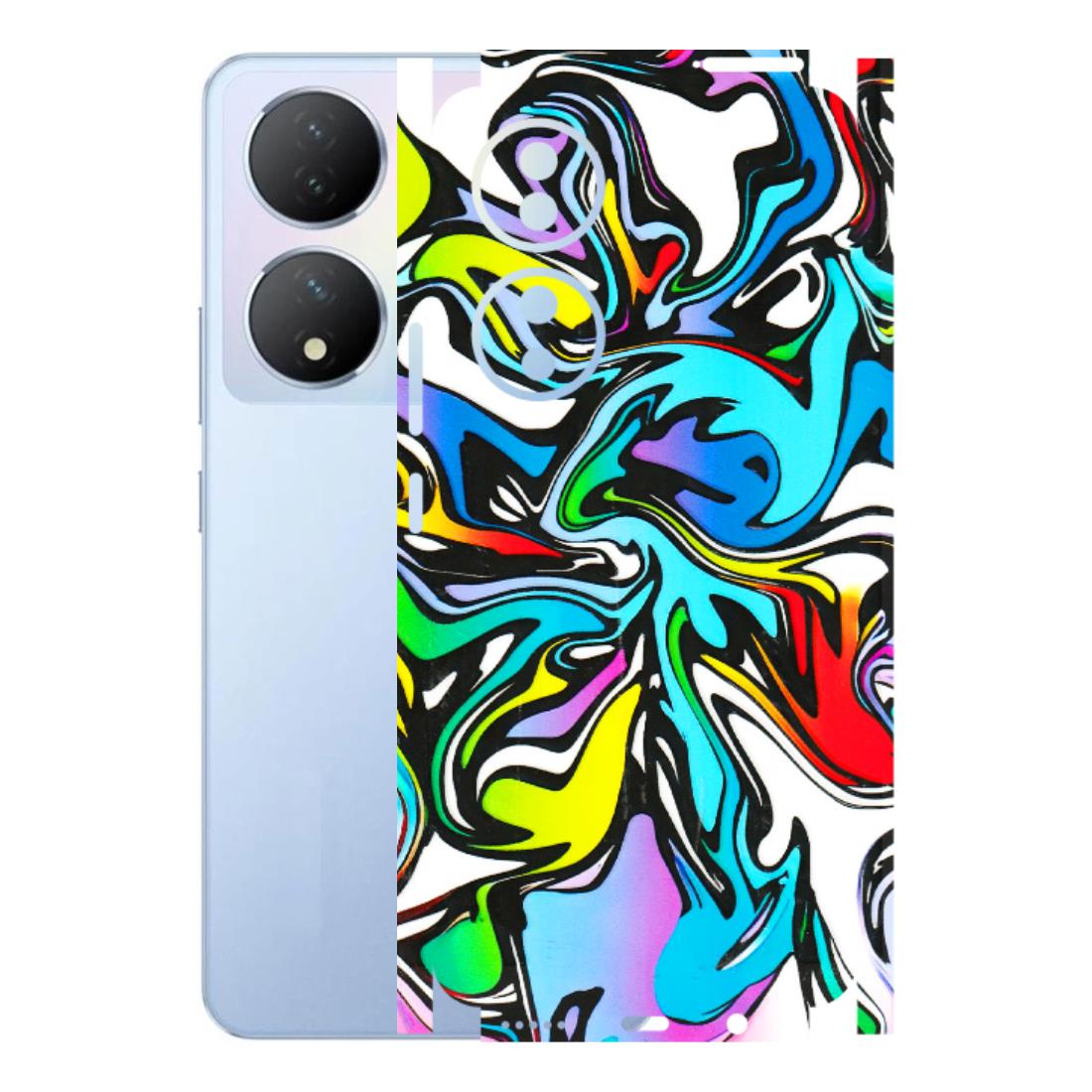 VIVO Y Series Phone Skins (All Models) - Abstract Colour Paints - 3D Embossed Finish (L-271) Vivo Y100A