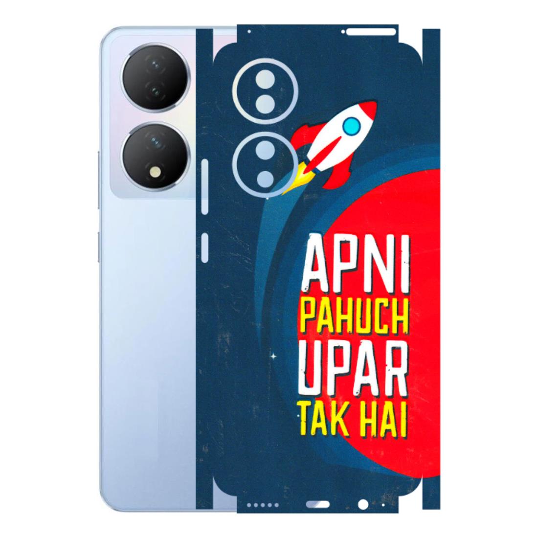 VIVO Y Series Phone Skins (All Models) - Apni Pahuch Upar Tak Hai - 3D Embossed Finish (L-276) Vivo Y100A