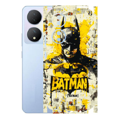 VIVO Y Series Phone Skins (All Models) - Batman Yellow BT - 3D Embossed Finish (L-304) Vivo Y100A