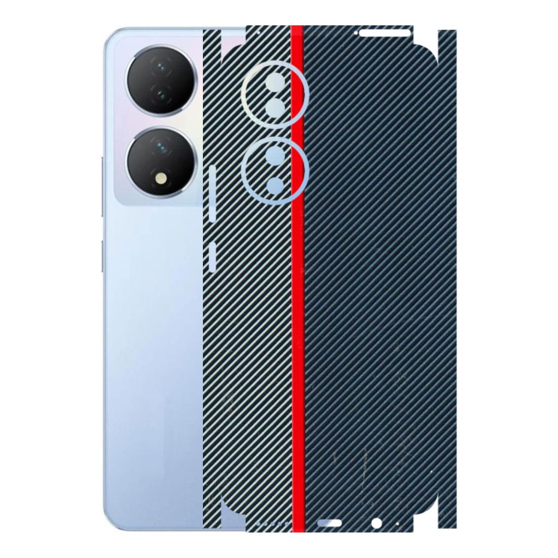 VIVO Y Series Phone Skins (All Models) - Blue Sober Lines - 3D Embossed Finish (L-305) Vivo Y100A