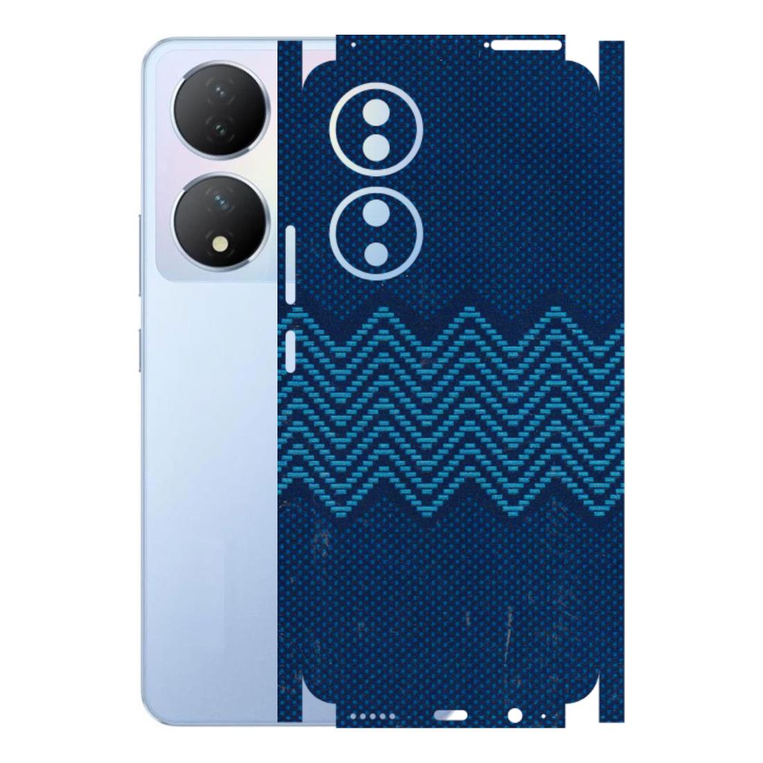 VIVO Y Series Phone Skins (All Models) - Blue Sober Waves - 3D Embossed Finish (L-306) Vivo Y100A