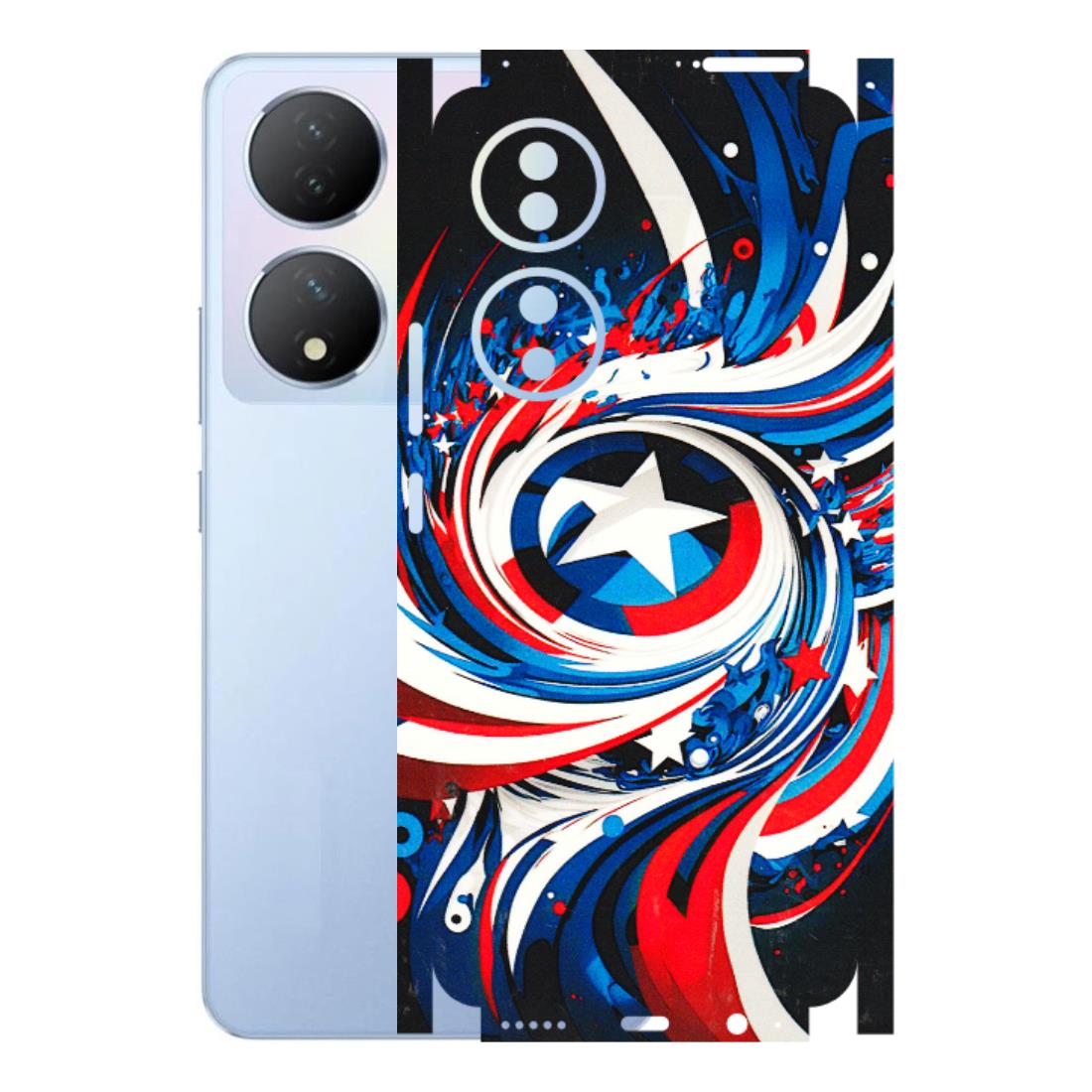 VIVO Y Series Phone Skins (All Models) - Captain America Logo - 3D Embossed Finish (L-307) Vivo Y100A