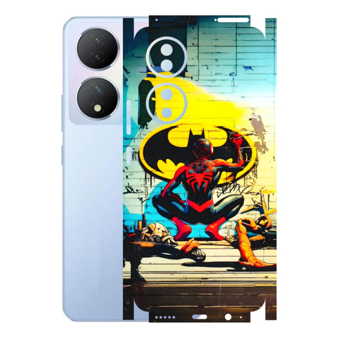VIVO Y Series Phone Skins (All Models) - New Spiderman Bat Logo - 3D Embossed Finish (L-309) Vivo Y100A