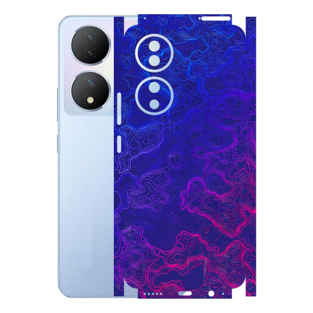 VIVO Y Series Phone Skins (All Models) - Purple Ripples Swirl - 3D Embossed Finish (L-314) Vivo Y100A