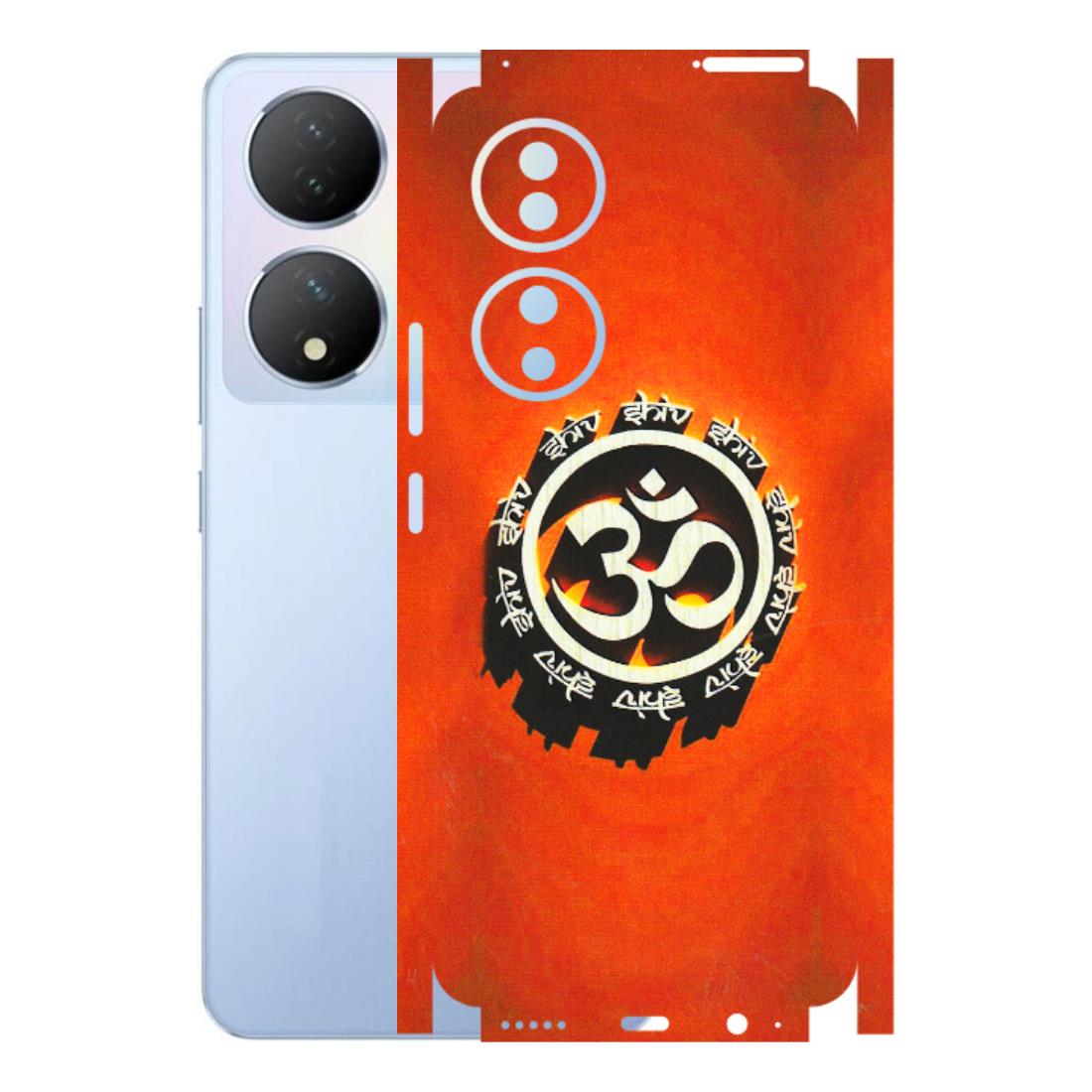 VIVO Y Series Phone Skins (All Models) - Aum Shiv Orange - 3D Embossed Finish (L-32) Vivo Y100A