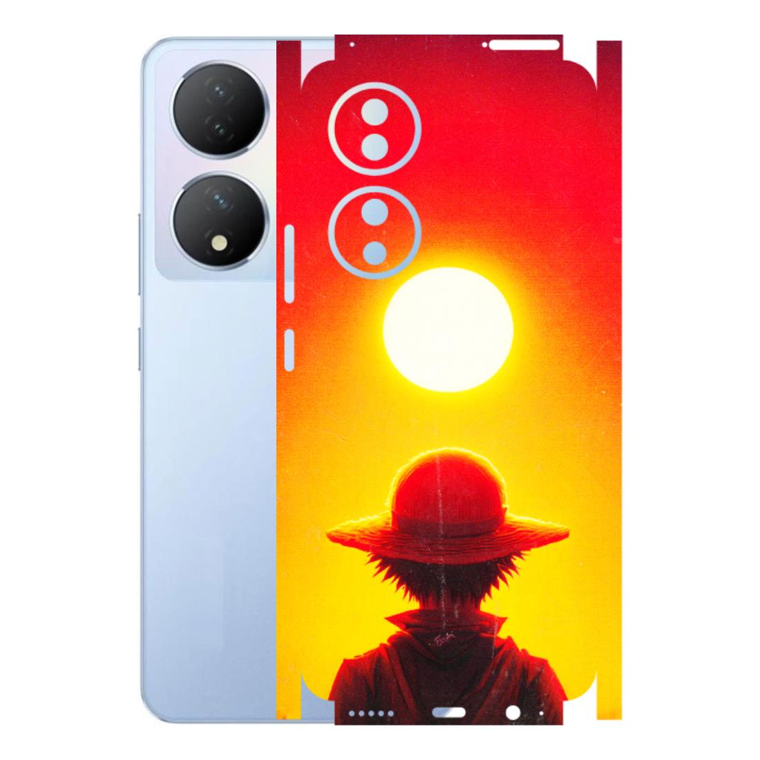VIVO Y Series Phone Skins (All Models) - Cool Sunset With Monkey D.Luffy Anime - 3D Embossed Finish (L-329) Vivo Y100A