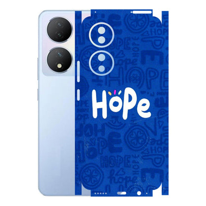 VIVO Y Series Phone Skins (All Models) - Hope Doodles Blue - 3D Embossed Finish (L-43) Vivo Y100A