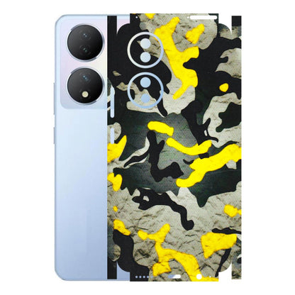 VIVO Y Series Phone Skins (All Models) - Yellow Camouflage - 3D Embossed Finish (L-61) Vivo Y100A