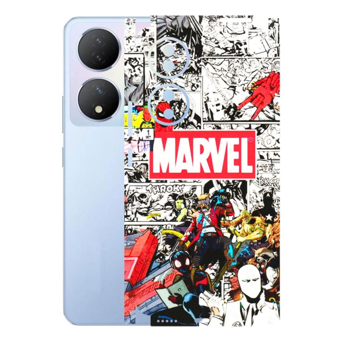 VIVO Y Series Phone Skins (All Models) - Marvel Colorful Comic - 3D Embossed Finish (L-64) Vivo Y100A