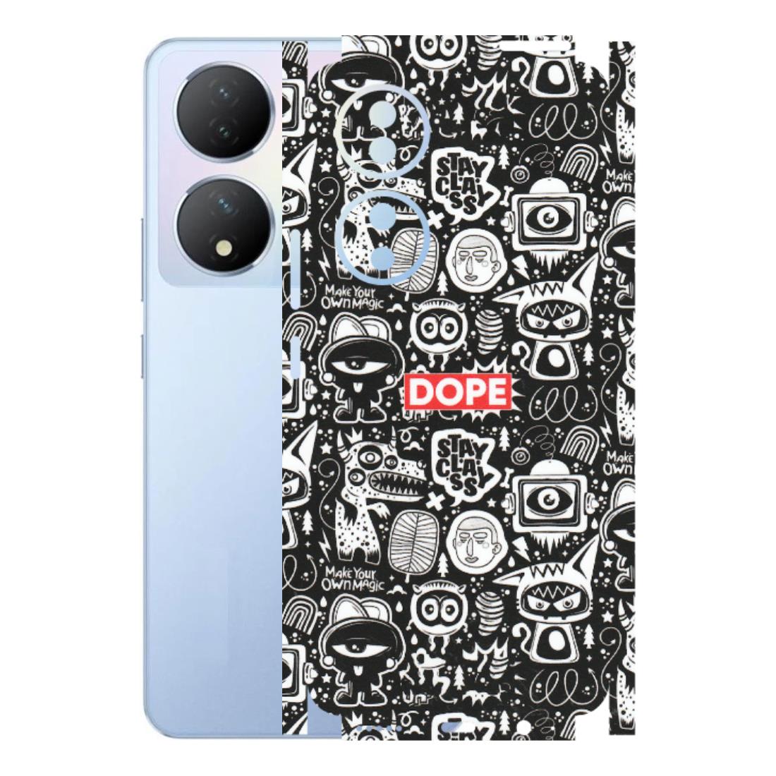 VIVO Y Series Phone Skins (All Models) - Dope Stay Classy Black Doodles - Matte Finish (M-126) Vivo Y100A
