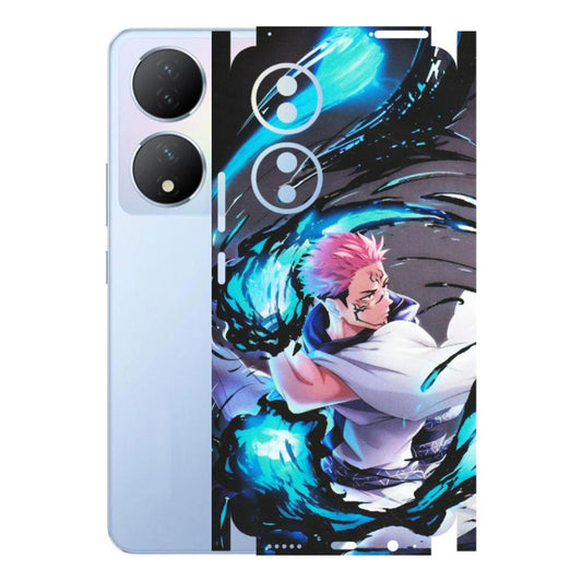 VIVO Y Series Phone Skins (All Models) - New Jujutsu Kaisen Grey Blue Anime - Matte Finish (M-127) Vivo Y100A