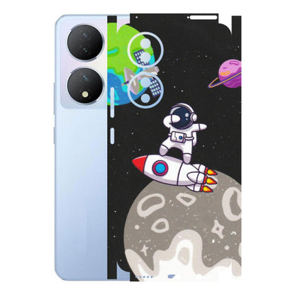 VIVO Y Series Phone Skins (All Models) - Astronaut Vibing Toon Running - Matte Finish (M-39) Vivo Y100A