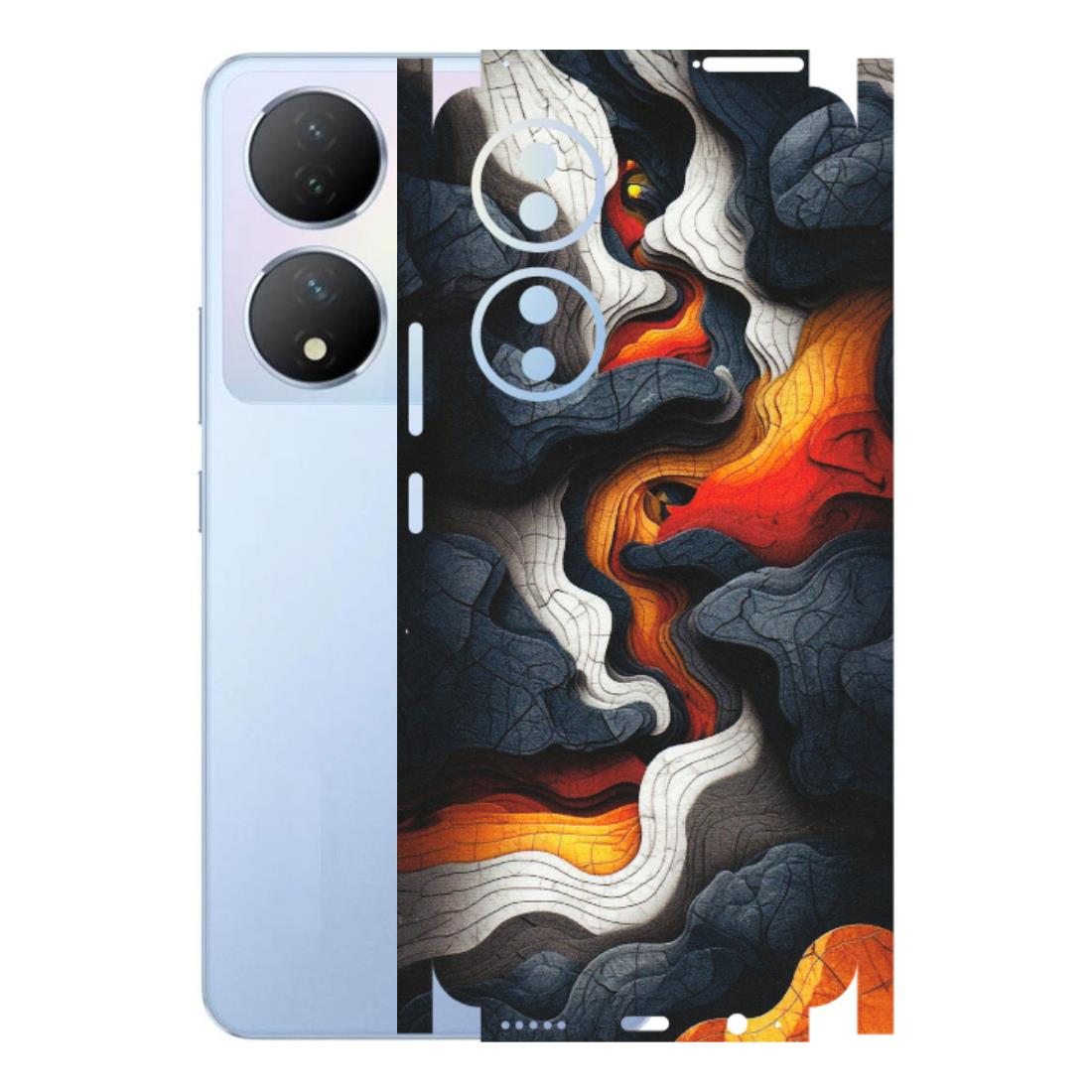 VIVO Y Series Phone Skins (All Models) - Abstract Volcanic Layers - Matte Finish (M-52) Vivo Y100A