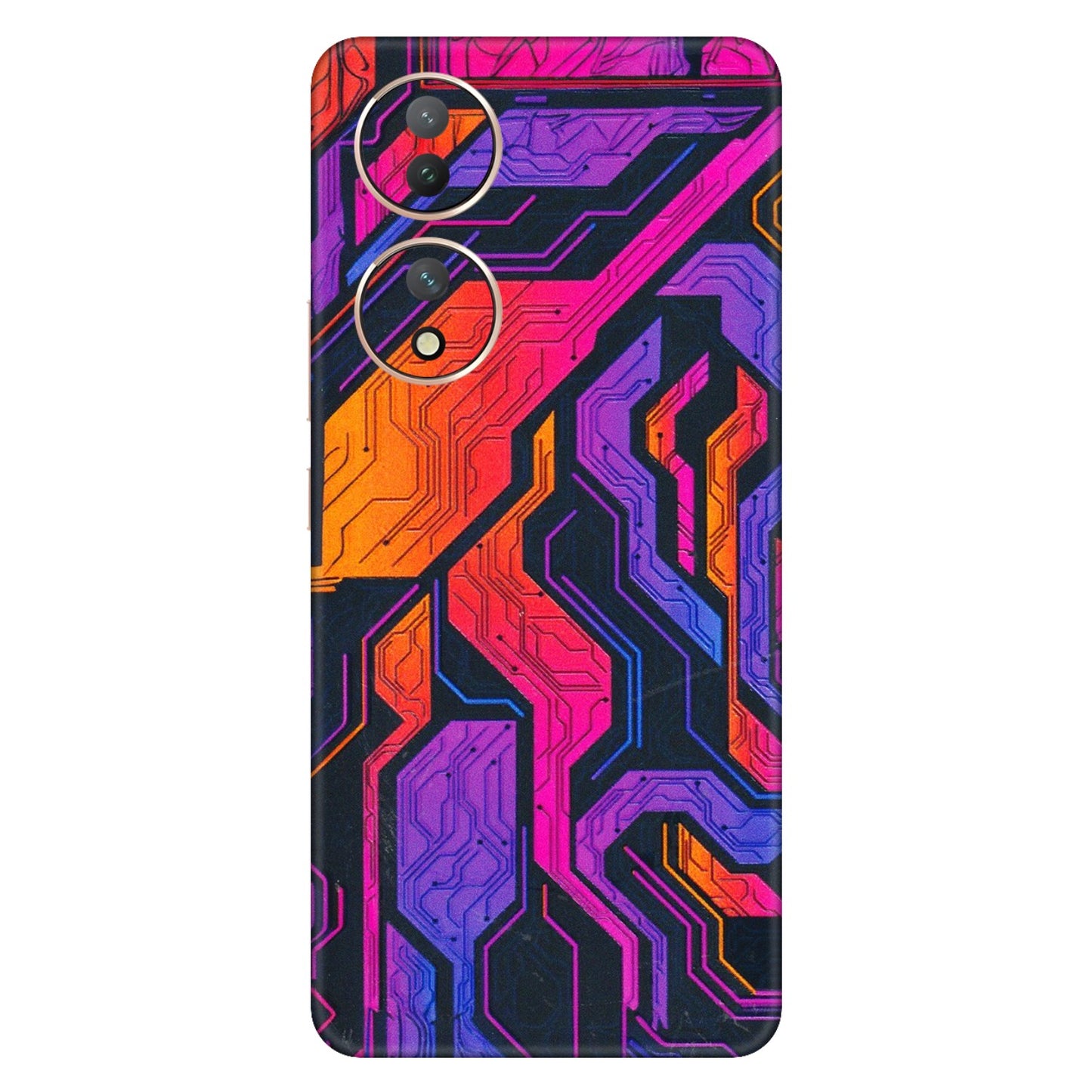 VIVO Y Series Phone Skins (All Models) - Tech Circuits Futuristic - 3D Embossed Finish (L-07) Vivo Y100 (5G)