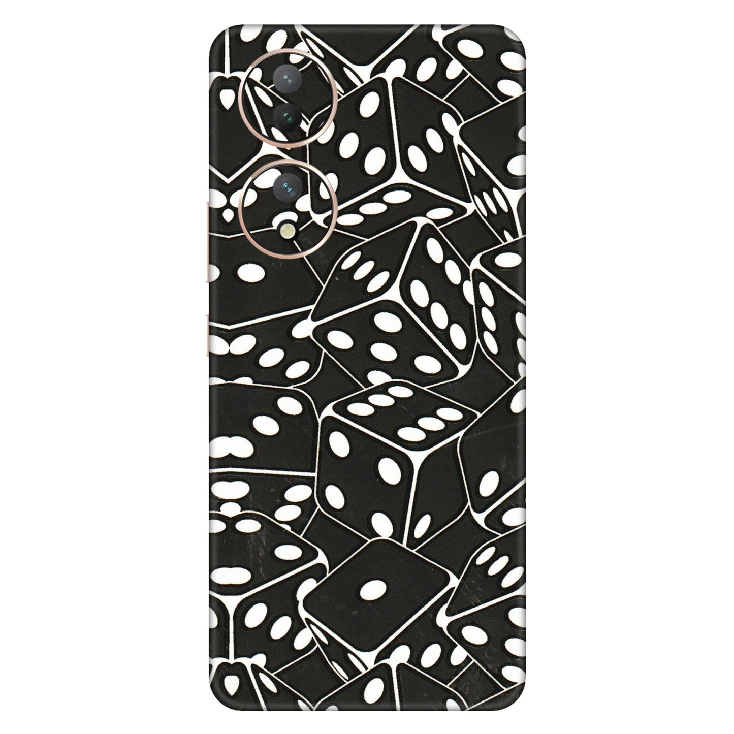 VIVO Y Series Phone Skins (All Models) - Big Black Dices - 3D Embossed Finish (L-106) Vivo Y100 (5G)