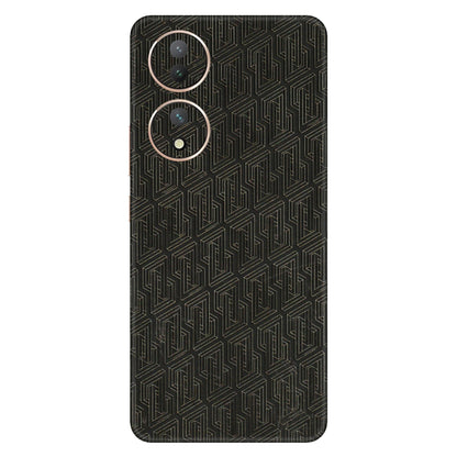 VIVO Y Series Phone Skins (All Models) - Black Abstract Pattern - 3D Embossed Finish (L-117) Vivo Y100 (5G)