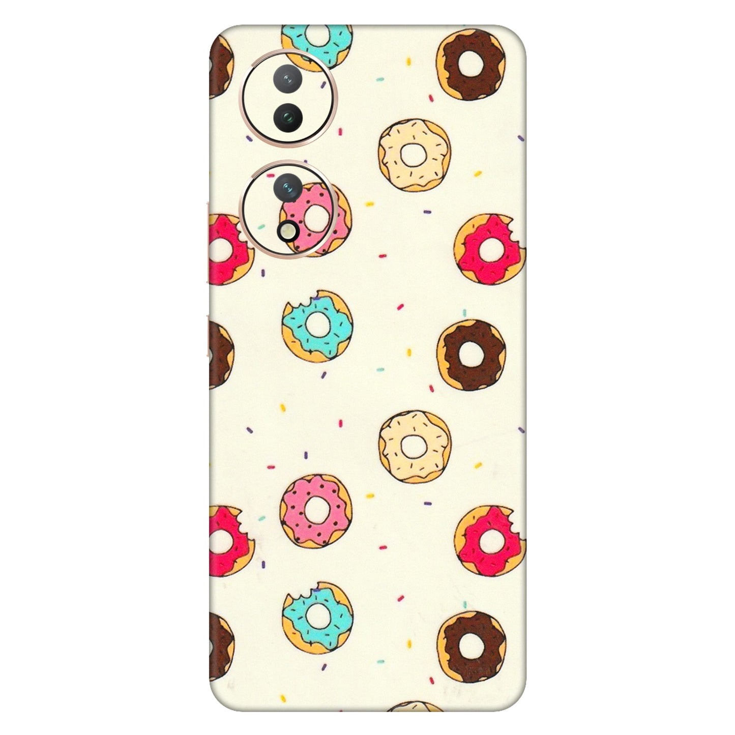 VIVO Y Series Phone Skins (All Models) - Mini Donuts Doodle Art - 3D Embossed Finish (L-122) Vivo Y100 (5G)
