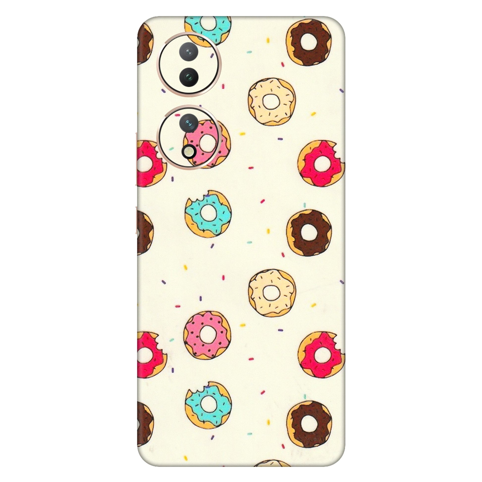 VIVO Y Series Phone Skins (All Models) - Mini Donuts Doodle Art - 3D Embossed Finish (L-122) Vivo Y100 (5G)