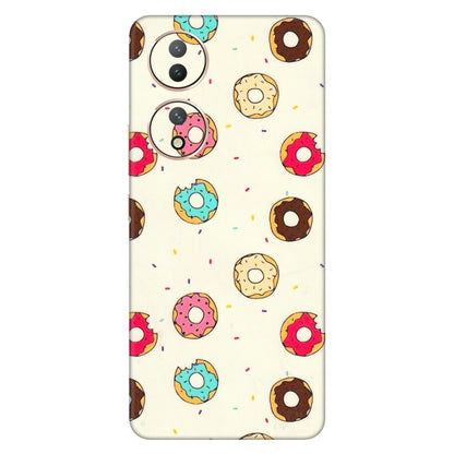 VIVO Y Series Phone Skins (All Models) - Mini Donuts Doodle Art - 3D Embossed Finish (L-122) Vivo Y100 (5G)