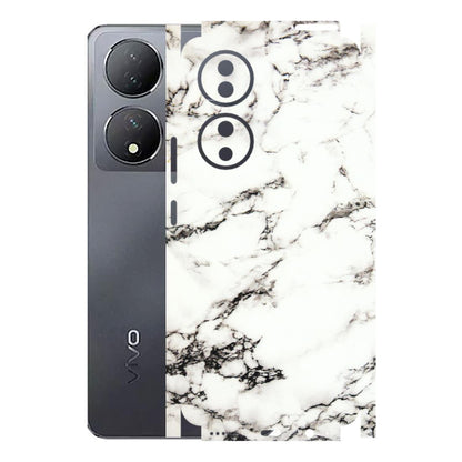VIVO Y Series Phone Skins (All Models) - Black and White Marble Texture - 3D Embossed Finish (L-124) Vivo Y100 (5G)