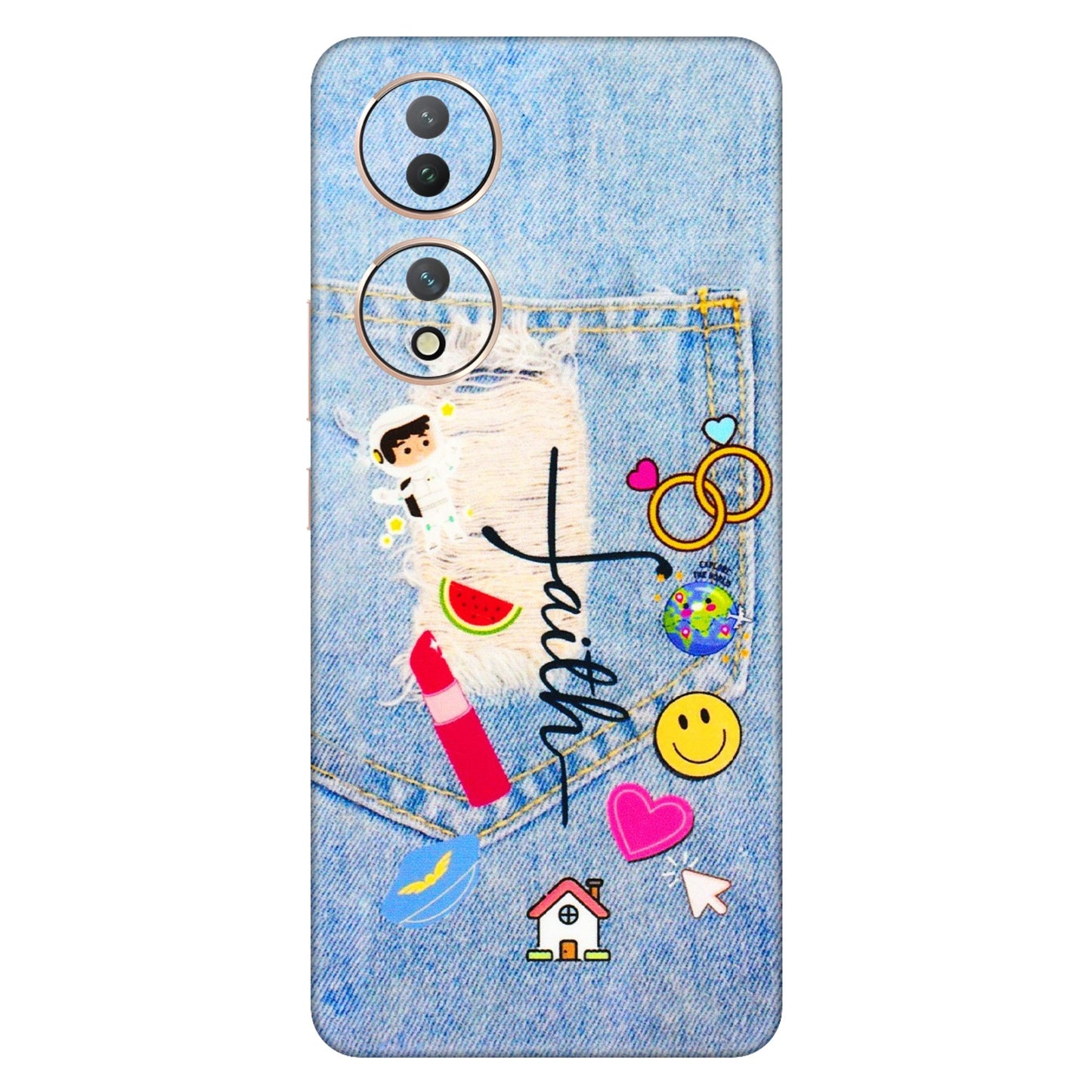 VIVO Y Series Phone Skins (All Models) - Denim Jeans Pocket - 3D Embossed Finish (L-134) Vivo Y100 (5G)