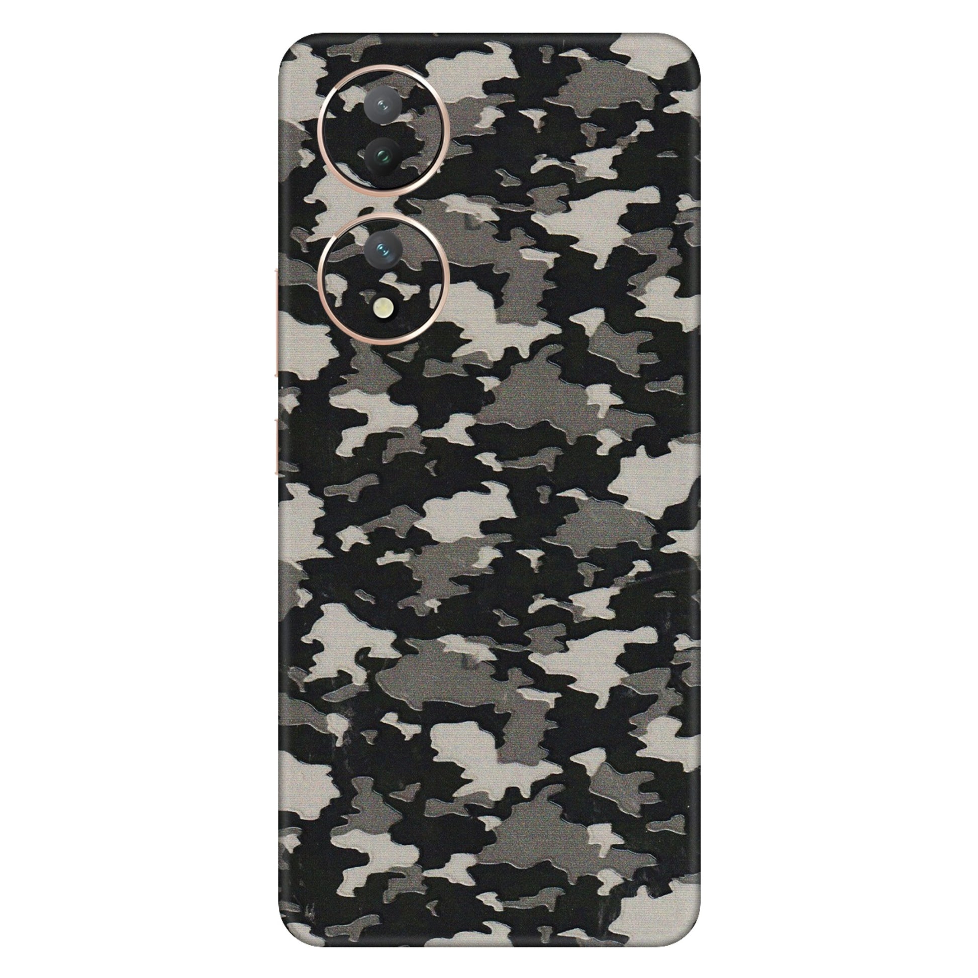 VIVO Y Series Phone Skins (All Models) - Black/Grey Camoflaunge - 3D Embossed Finish (L-142) Vivo Y100 (5G)