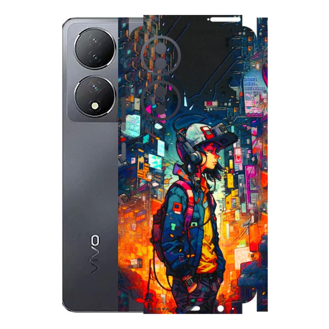 VIVO Y Series Phone Skins (All Models) - Street Anime Guy - 3D Embossed Finish (L-158) Vivo Y100 (5G)