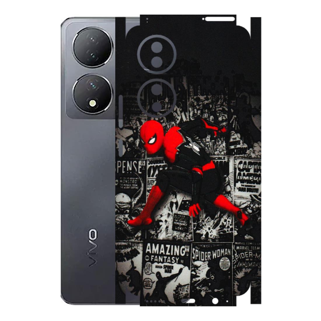 VIVO Y Series Phone Skins (All Models) - SpiderMan New - 3D Embossed Finish (L-162) Vivo Y100 (5G)