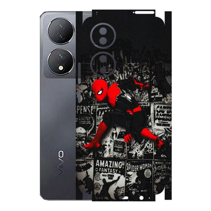 VIVO Y Series Phone Skins (All Models) - SpiderMan New - 3D Embossed Finish (L-162) Vivo Y100 (5G)