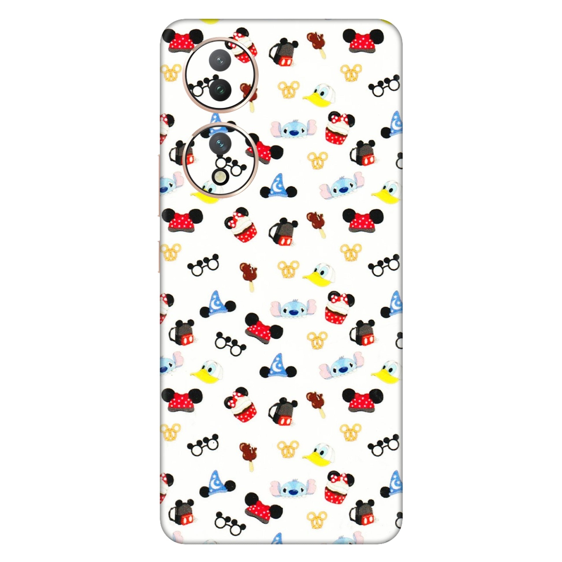 VIVO Y Series Phone Skins (All Models) - Minnie Mouse & Donald Doodles s - 3D Embossed Finish (L-194) Vivo Y100 (5G)