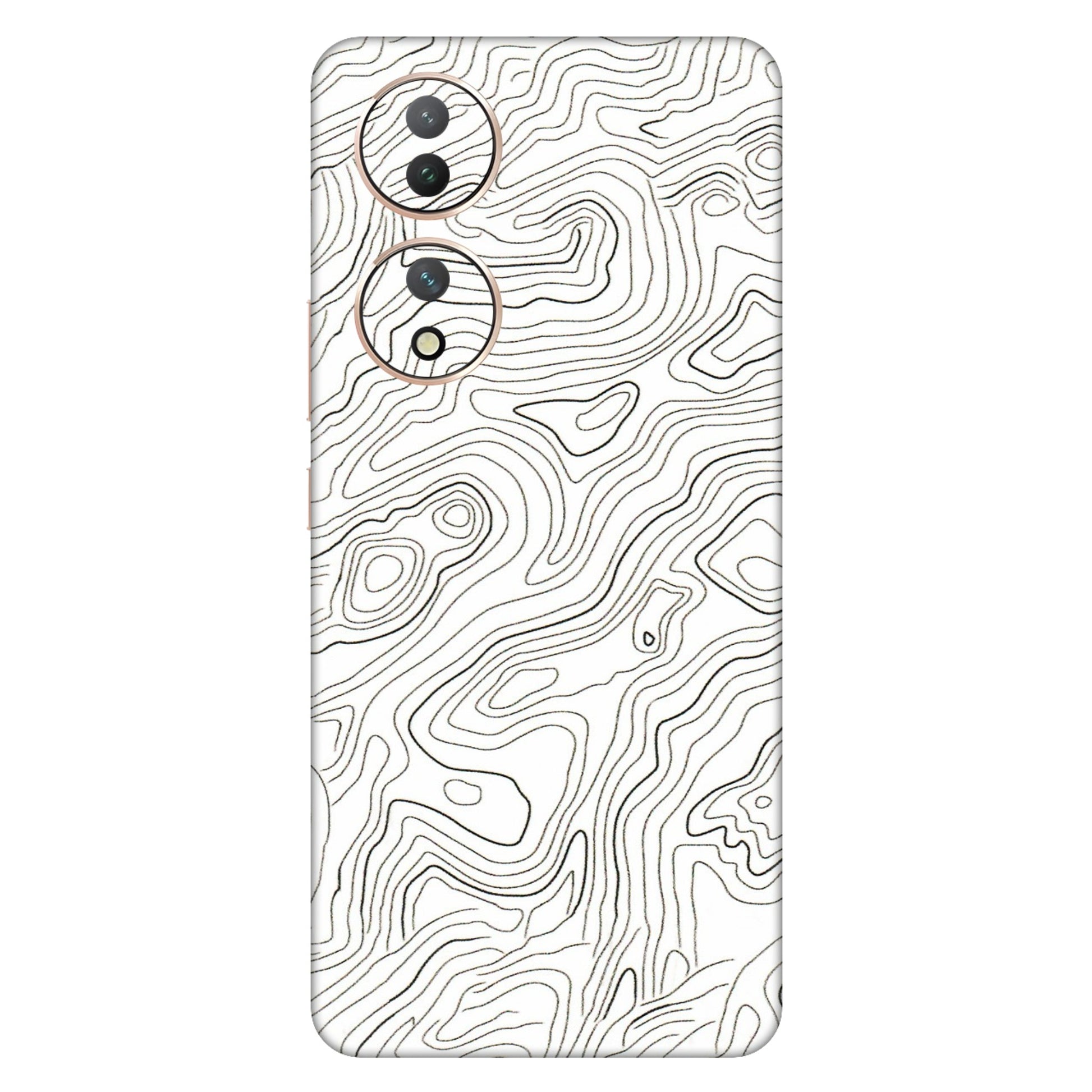 VIVO Y Series Phone Skins (All Models) - White Black Swirls - 3D Embossed Finish (L-219) Vivo Y100 (5G)