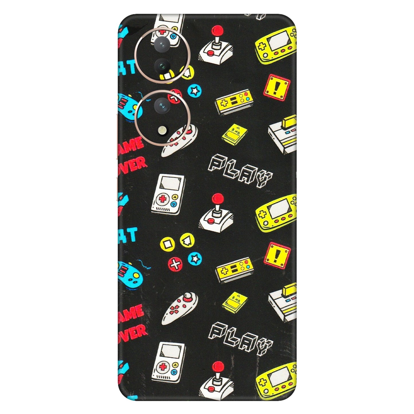 VIVO Y Series Phone Skins (All Models) - Gaming Doodles - 3D Embossed Finish (L-224) Vivo Y100 (5G)