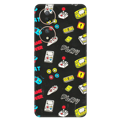 VIVO Y Series Phone Skins (All Models) - Gaming Doodles - 3D Embossed Finish (L-224) Vivo Y100 (5G)