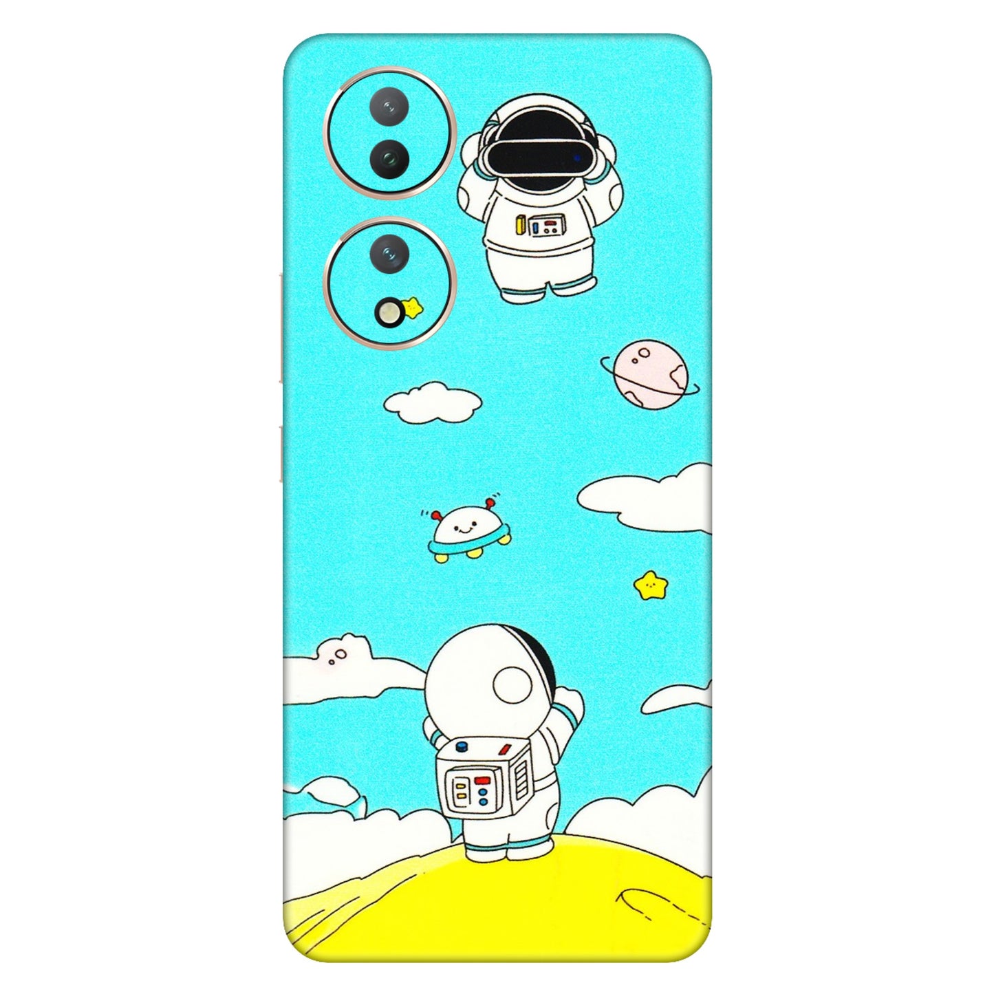 VIVO Y Series Phone Skins (All Models) - Blue Skies Astro Float - 3D Embossed Finish (L-230) Vivo Y100 (5G)