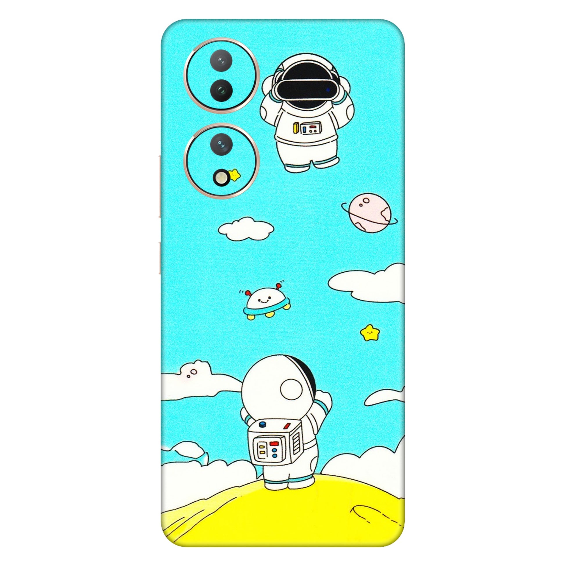 VIVO Y Series Phone Skins (All Models) - Blue Skies Astro Float - 3D Embossed Finish (L-230) Vivo Y100 (5G)