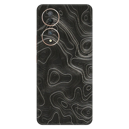 VIVO Y Series Phone Skins (All Models) - Abstract White Line Map - 3D Embossed Finish (L-269) Vivo Y100 (5G)