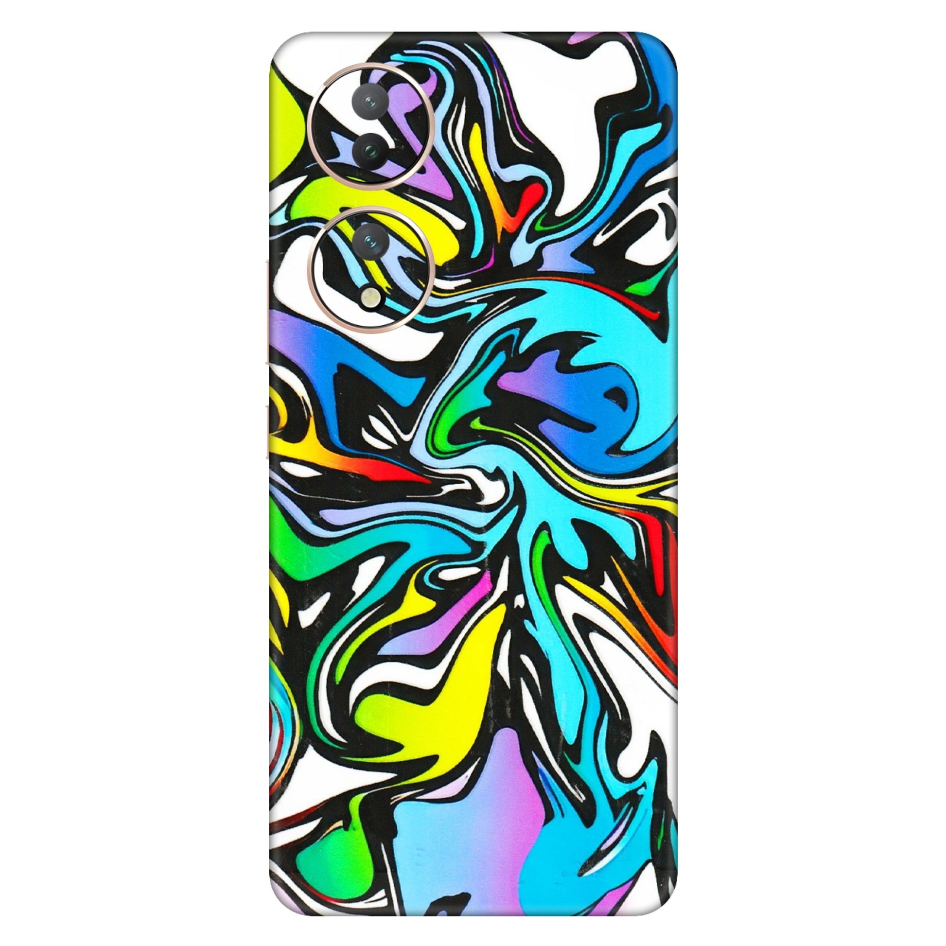 VIVO Y Series Phone Skins (All Models) - Abstract Colour Paints - 3D Embossed Finish (L-271) Vivo Y100 (5G)