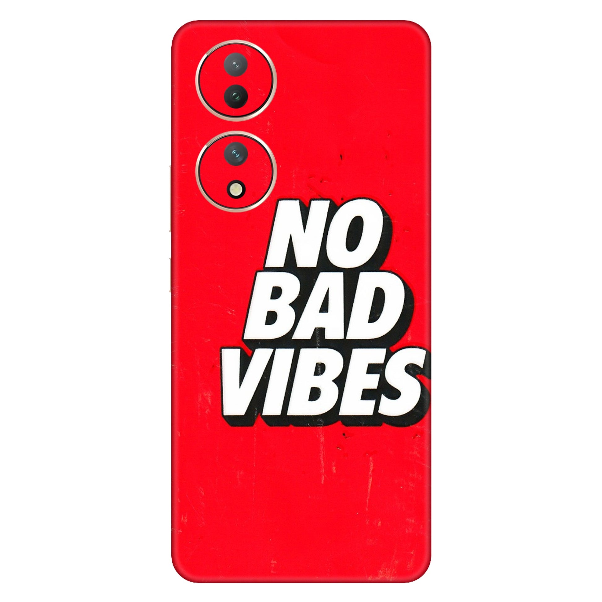 VIVO Y Series Phone Skins (All Models) - No Bad Vibes - 3D Embossed Finish (L-280) Vivo Y100 (5G)