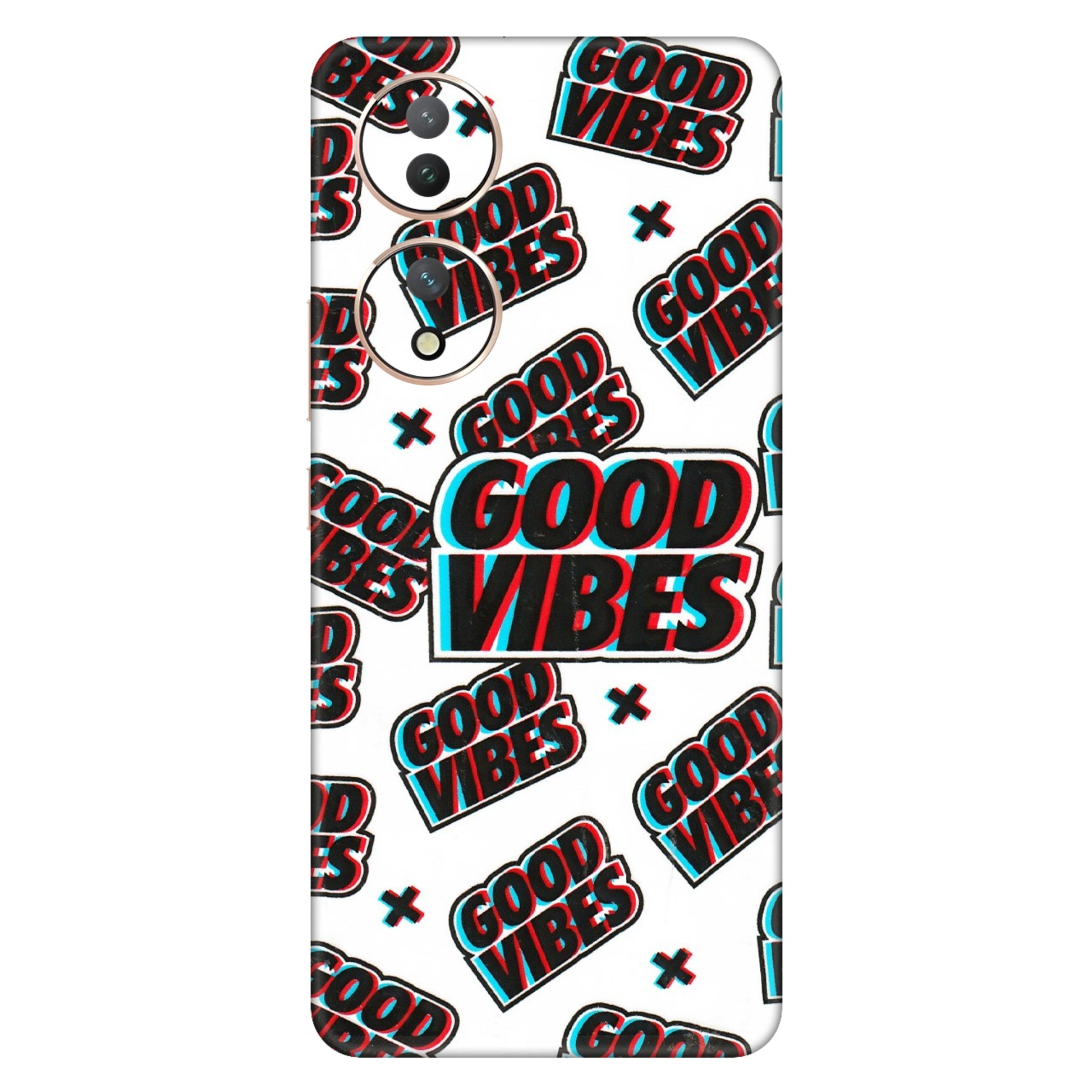 VIVO Y Series Phone Skins (All Models) - Good Vibes - 3D Embossed Finish (L-282) Vivo Y100 (5G)