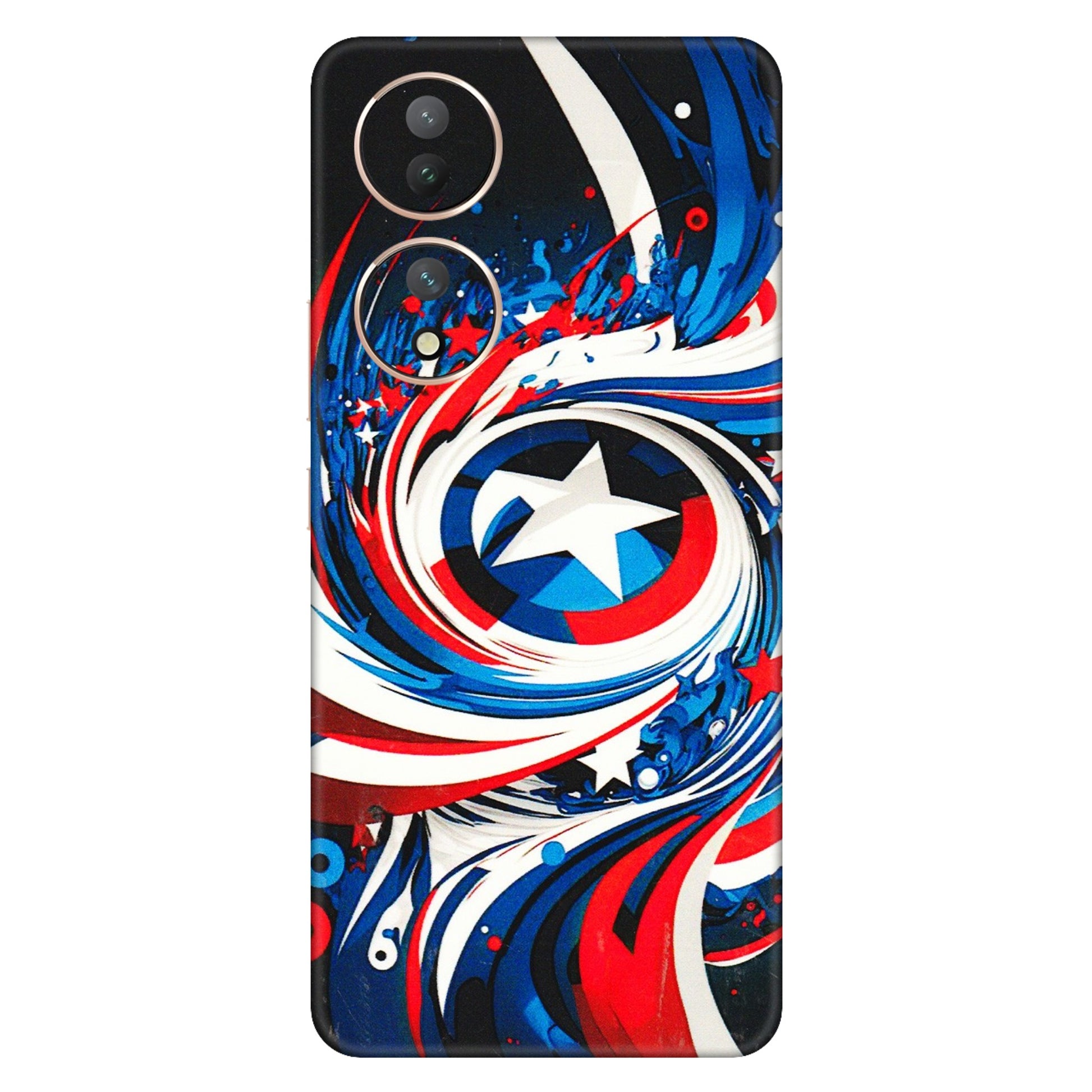 VIVO Y Series Phone Skins (All Models) - Captain America Logo - 3D Embossed Finish (L-307) Vivo Y100 (5G)