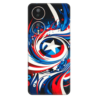 VIVO Y Series Phone Skins (All Models) - Captain America Logo - 3D Embossed Finish (L-307) Vivo Y100 (5G)