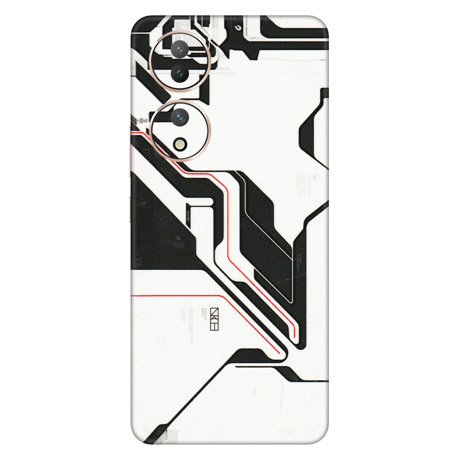 VIVO Y Series Phone Skins (All Models) - White Techy Logo - 3D Embossed Finish (L-312) Vivo Y100 (5G)