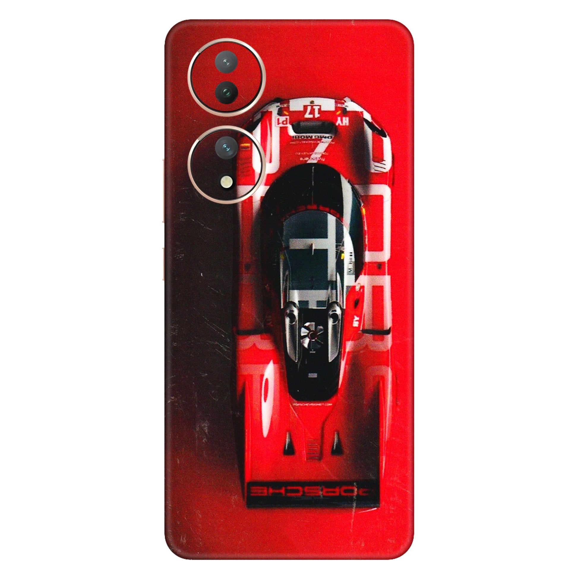 VIVO Y Series Phone Skins (All Models) - Red Porsche Car Logo - 3D Embossed Finish (L-315) Vivo Y100 (5G)