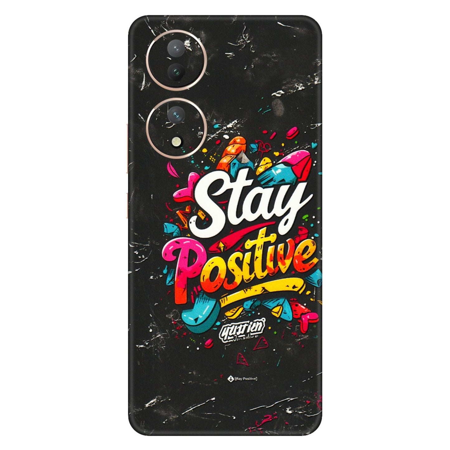 VIVO Y Series Phone Skins (All Models) - Stay Positive Black - 3D Embossed Finish (L-31) Vivo Y100 (5G)