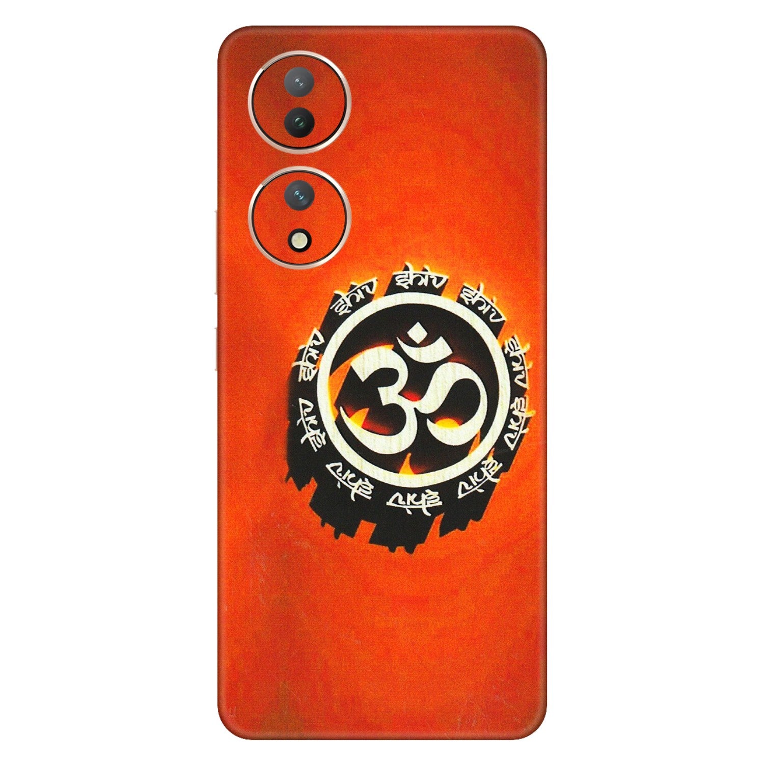 VIVO Y Series Phone Skins (All Models) - Aum Shiv Orange - 3D Embossed Finish (L-32) Vivo Y100 (5G)
