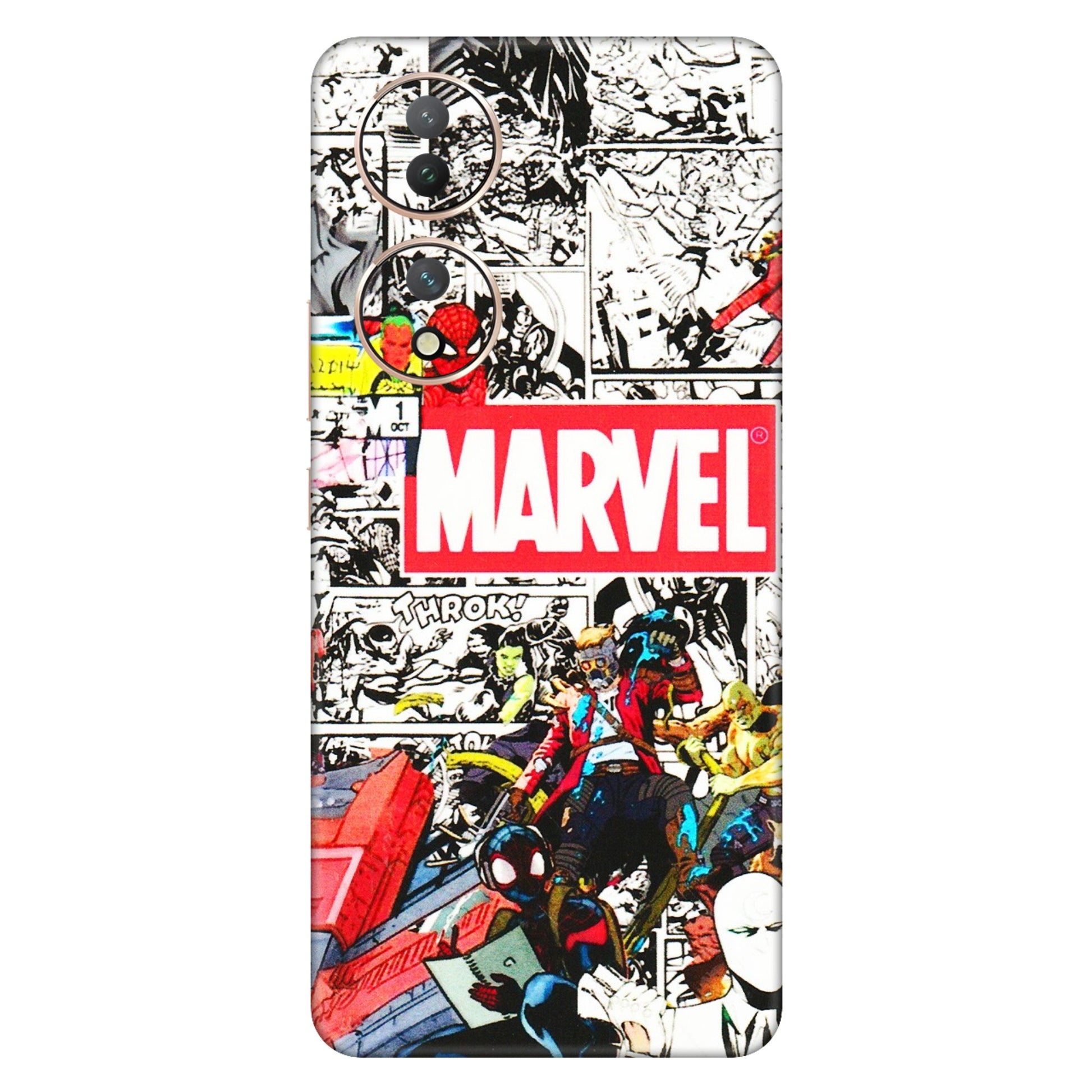 VIVO Y Series Phone Skins (All Models) - Marvel Colorful Comic - 3D Embossed Finish (L-64) Vivo Y100 (5G)