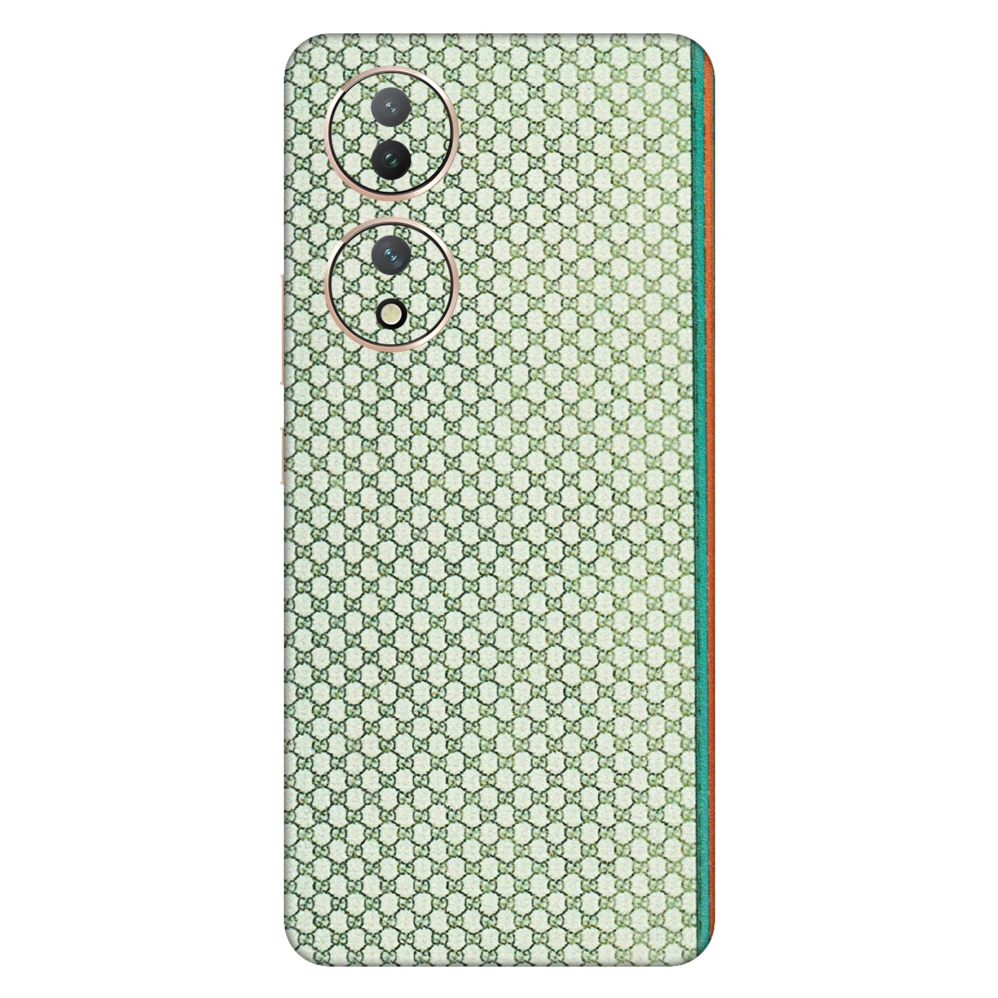 VIVO Y Series Phone Skins (All Models) - Gucci Fabric Pattern - 3D Embossed Finish (L-73) Vivo Y100 (5G)