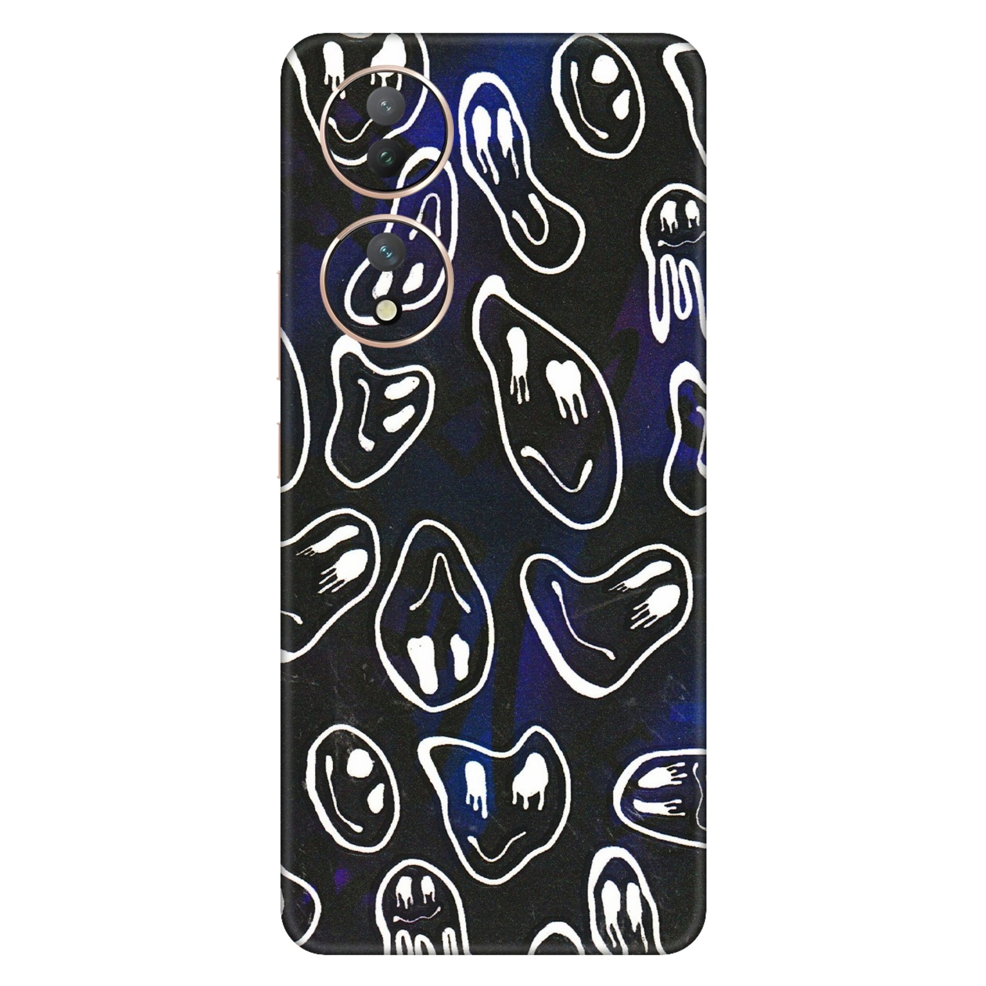 VIVO Y Series Phone Skins (All Models) - Distorted Smileys - 3D Embossed Finish (L-92) Vivo Y100 (5G)
