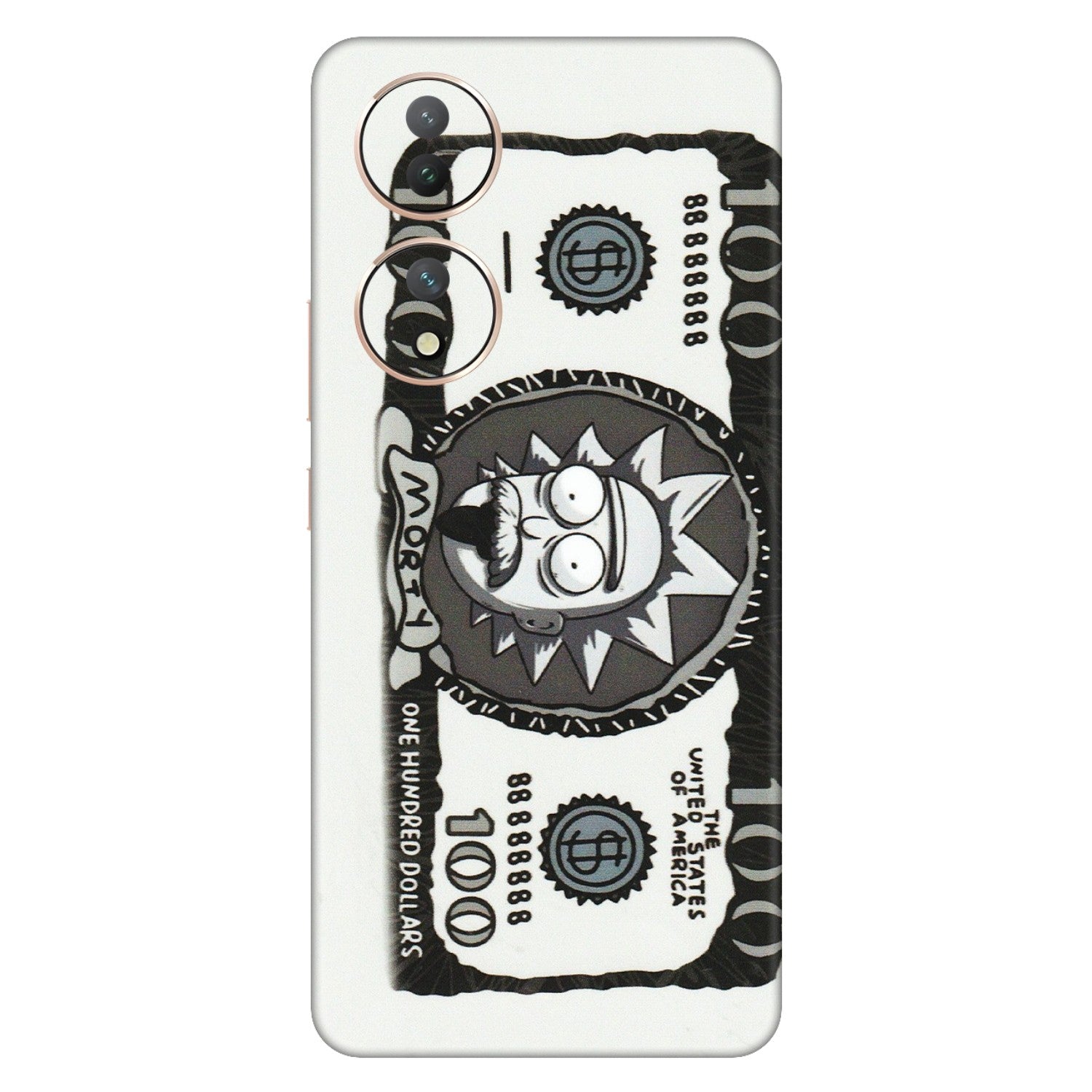 VIVO Y Series Phone Skins (All Models) - Rick And Morty Hundred Dollar Anime - Matte Finish (M-161) Vivo Y100 (5G)